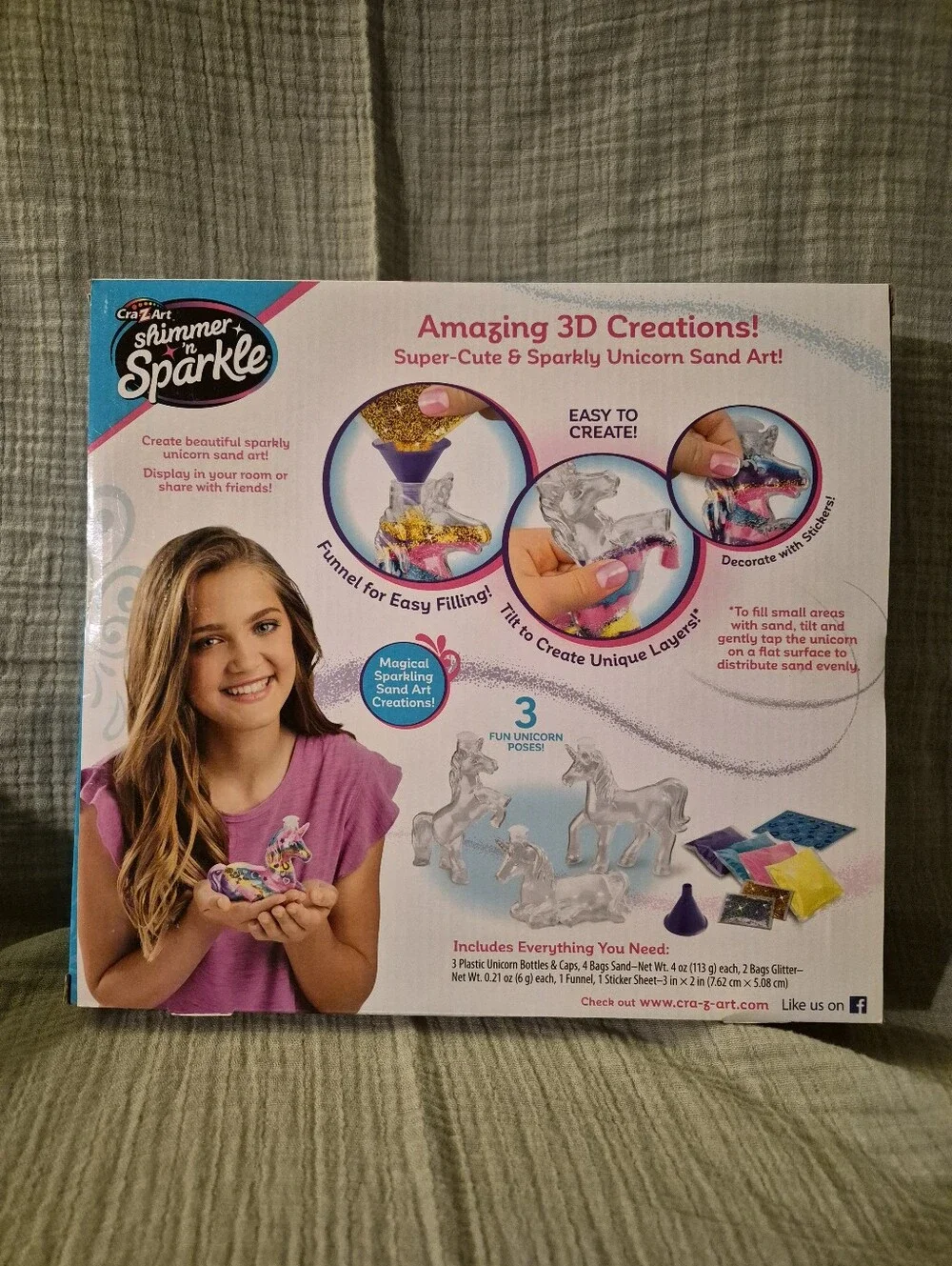 Shimmer 'n Sparkle Sparkling Unicorn Sand Creations - Pink & Purple -A